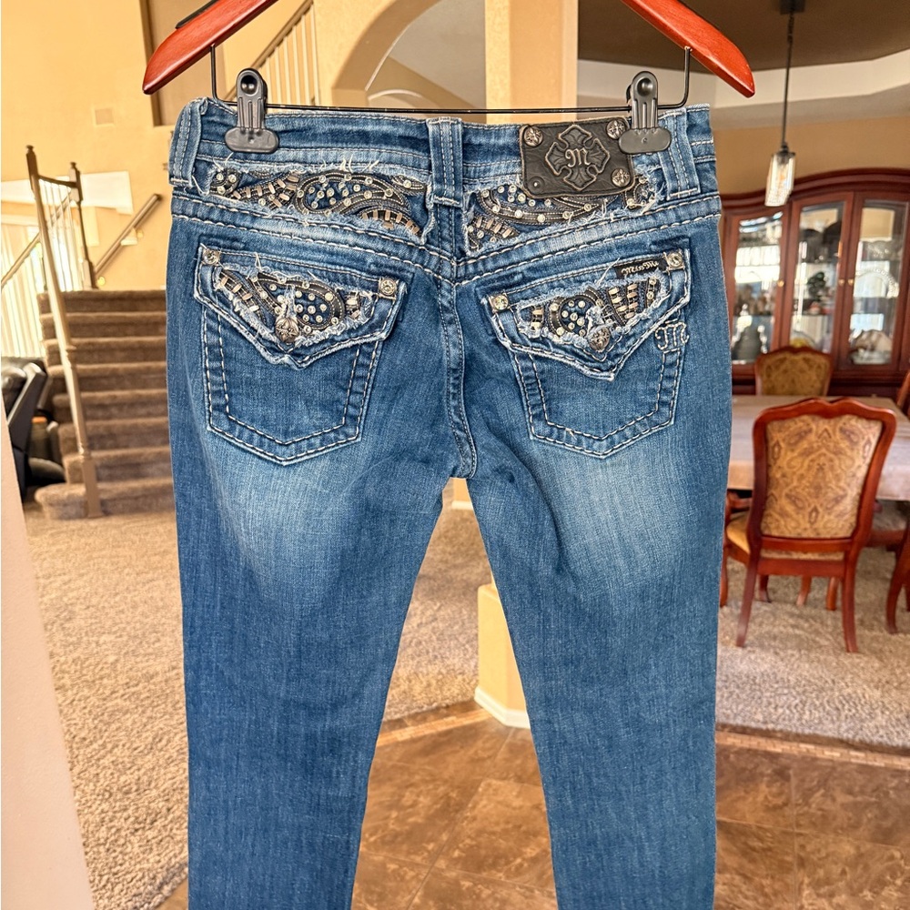 Miss Me Indigo Jeans with Silver Accents